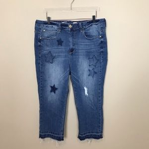 Seven7 Cropped Jeans with Stars